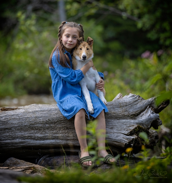 Young Child with Rough Collie